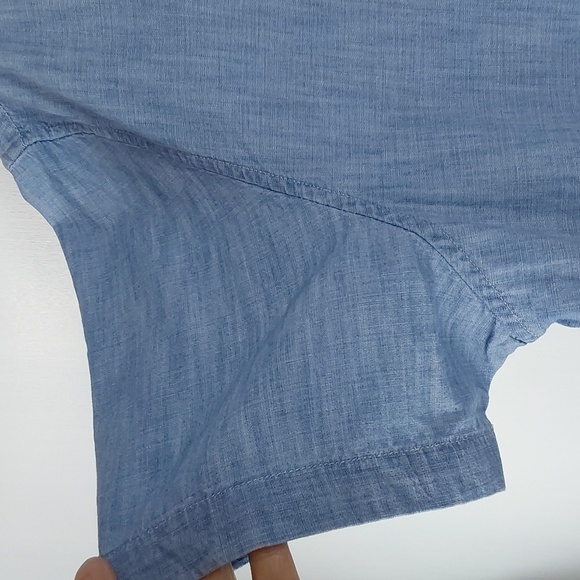 US Polo Association Mens Blue Chambray Short sleeve Button down Blue PONY Sz.XL - Picture 4 of 9